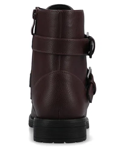 Journee Collection Journee Women's Juliah Buckle Detail Lace-up Ankle Boots In Animal Print