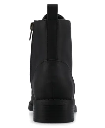 Journee Collection Journee Women's Kodah Medium And Wide Width Lace-up Ankle Boots In Animal Print