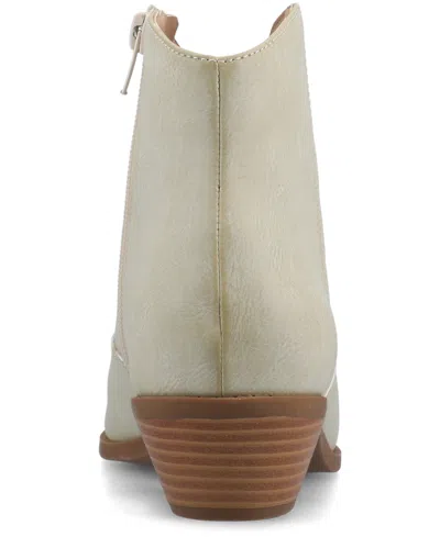 Journee Collection Journee Women's Taliah Medium And Wide Width Western Ankle Booties In Animal Print