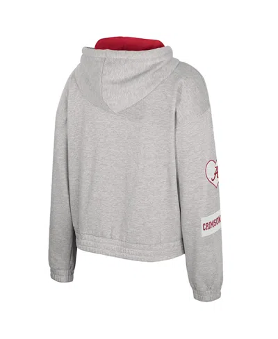 Colosseum Gray Alabama Crimson Tide Alfie Full-zip Hoodie Jacket In Gray
