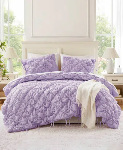 Intelligent Design Lily Floral 3-pc. Comforter Set, Full/queen In Purple