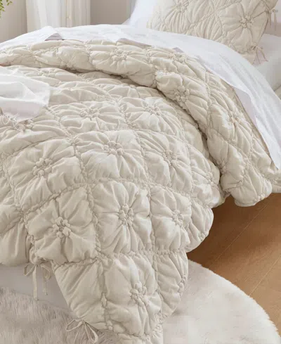 Intelligent Design Lily Floral 2-pc. Comforter Set, Twin In Neutral