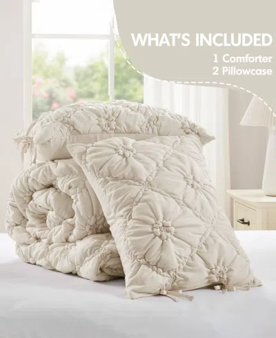 Intelligent Design Lily Floral 3-pc. Comforter Set, King In Neutral