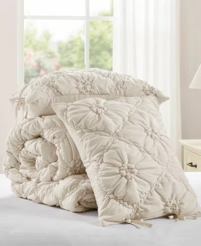 Intelligent Design Lily Floral 3-pc. Comforter Set, King In Neutral