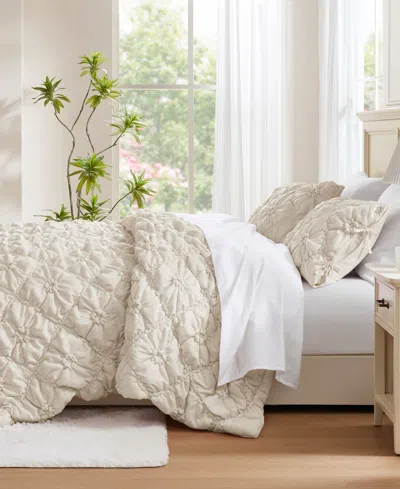 Intelligent Design Lily Floral 3-pc. Comforter Set, King In Neutral