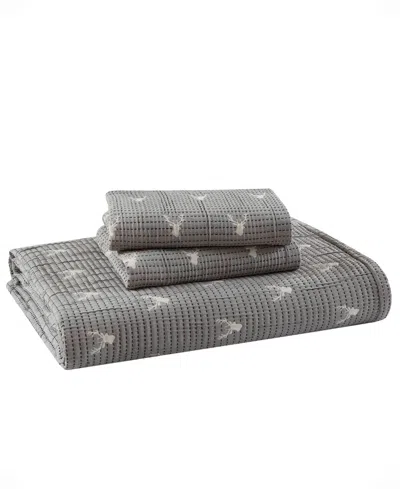 Woolrich Keystone Matelasse 3-pc. Coverlet Set, Full/queen In Gray
