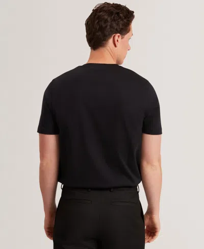 Ted Baker Konrrad Regular Soft Touch Cotton Tee In Black
