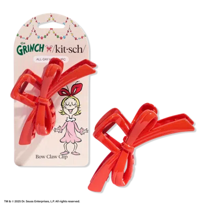 Kitsch The Grinch X  Bow Claw Clip In Red
