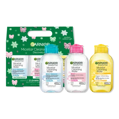 Garnier Skinactive Micellar Face Cleansing Holiday Kit Travel-size In Transparent