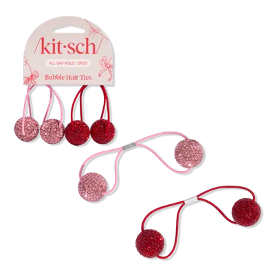 Kitsch Bubble Hair Tie 2 Piece Set In Multi