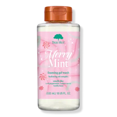 Tree Hut Merry Mint Foaming Gel Body Wash In Transparent