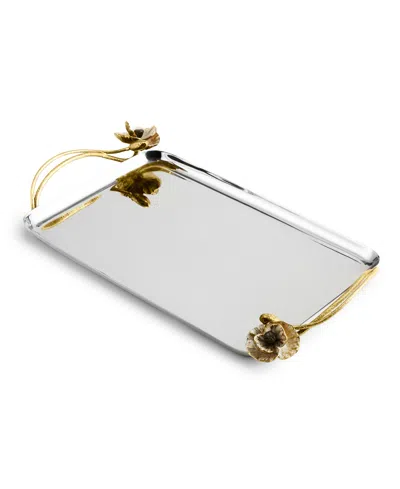 Michael Aram Anemone Serving Tray In Silver