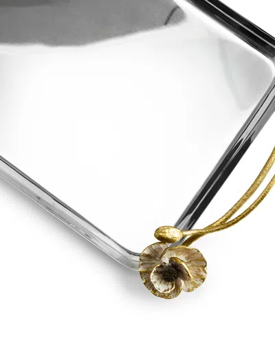 Michael Aram Anemone Serving Tray In Silver