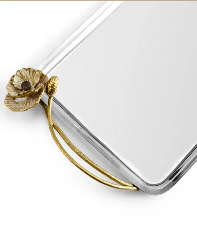 Michael Aram Anemone Serving Tray In Silver