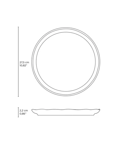 Porto Brasil Stoneware Dinner Plates, Set Of 6 In Blue