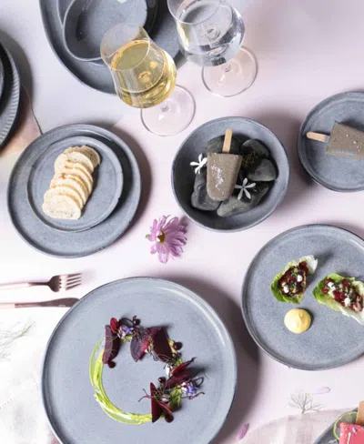 Porto Brasil Stoneware Bread Plates, Set Of 6 In Gray