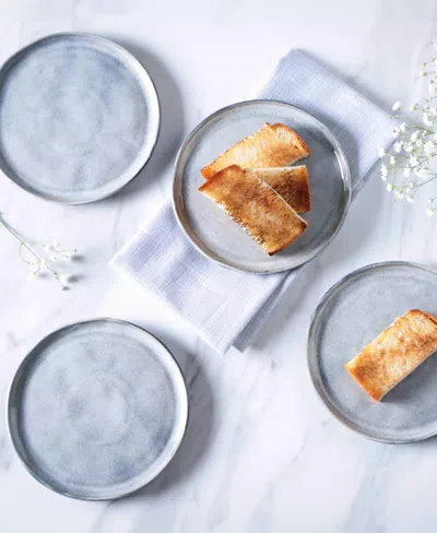 Porto Brasil Stoneware Bread Plates, Set Of 6 In Gray