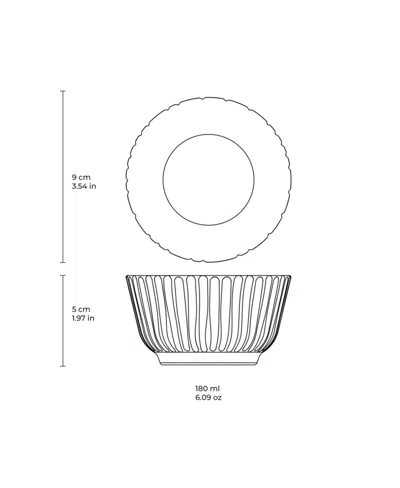 Porto Brasil Stoneware Linhas Ramekins, Set Of 6 In Blue