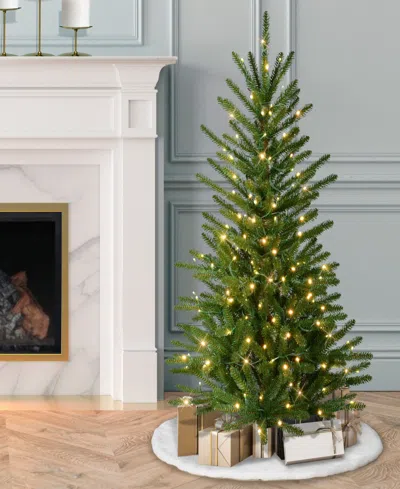 Puleo 4.5' Pre-lit Artificial Mountain View Spruce Tree In Green