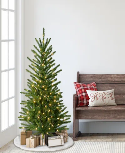 Puleo 4.5' Pre-lit Artificial Mountain View Spruce Tree In Green