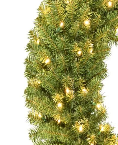 Puleo 48" Pre-lit Artificial Utah Spruce Wreath With Warm White Led Lights In Green