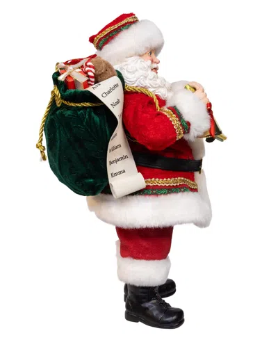 Kurt Adler 10.5" Fabriche Traditional Santa In Multi