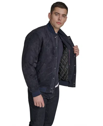 Tommy Hilfiger Men's Bomber With Patches Jacket In Blue