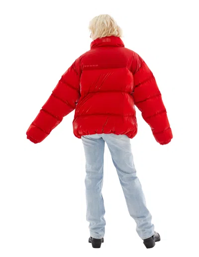 Vtmnts Red Laquer Puffer Jacket In Red