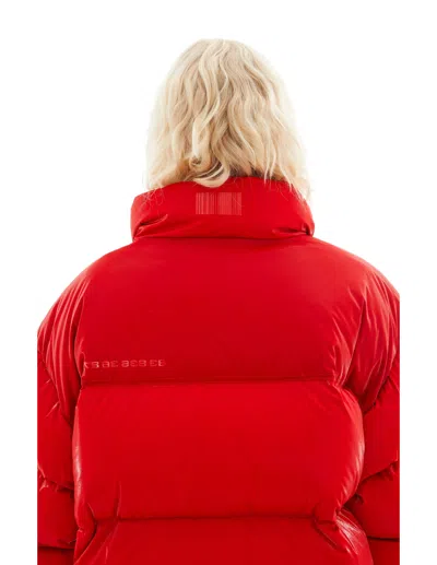 Vtmnts Red Laquer Puffer Jacket In Red
