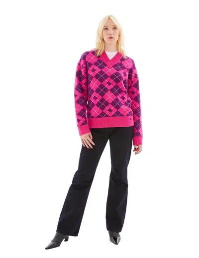 Acne Studios Monoprint Wool Sweater In Pink