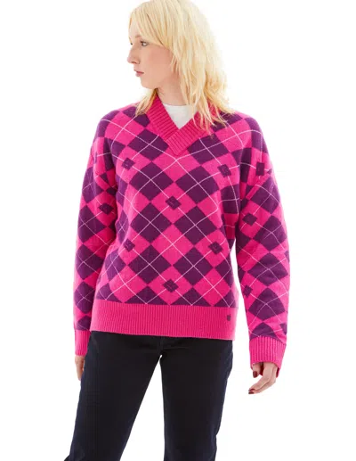 Acne Studios Monoprint Wool Sweater In Pink