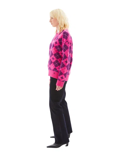 Acne Studios Monoprint Wool Sweater In Pink