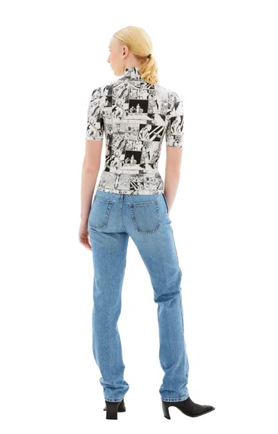 Coperni Open Hip Jeans In Blue