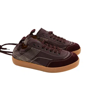 Dries Van Noten New Casseta Sneakers In Burgundy