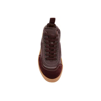 Dries Van Noten New Casseta Sneakers In Burgundy