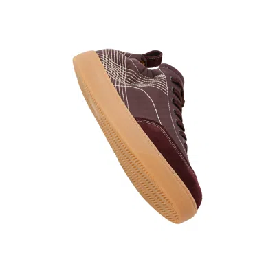 Dries Van Noten New Casseta Sneakers In Burgundy