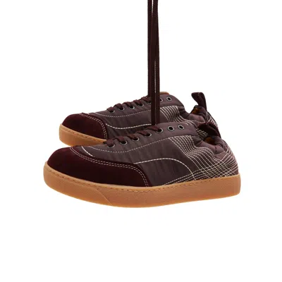 Dries Van Noten New Casseta Sneakers In Burgundy
