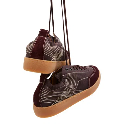 Dries Van Noten New Casseta Sneakers In Burgundy