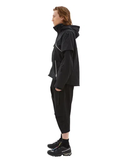 Acronym Low-rise Cropped Trousers In Black