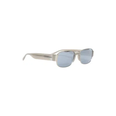 Dries Van Noten X Linda Farrow Rectangular Sunglasse In Metallic