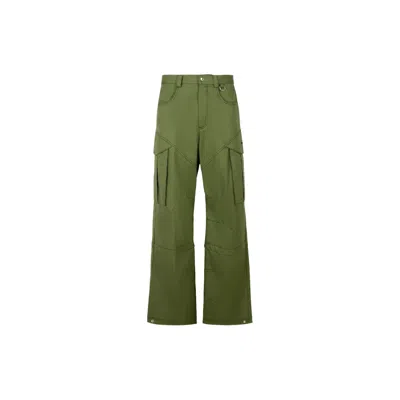 Off-white Straight Cargo Pants In Green