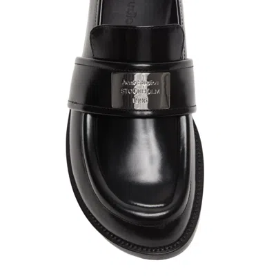 Acne Studios 25mm Bargot Leather Loafers In Black