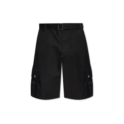 Jacquemus Le Cargo Belted Bermuda Shorts In Black
