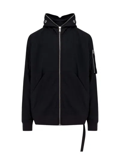 Rick Owens Drkshdw Gimp Flight Bomber Jacket In Black