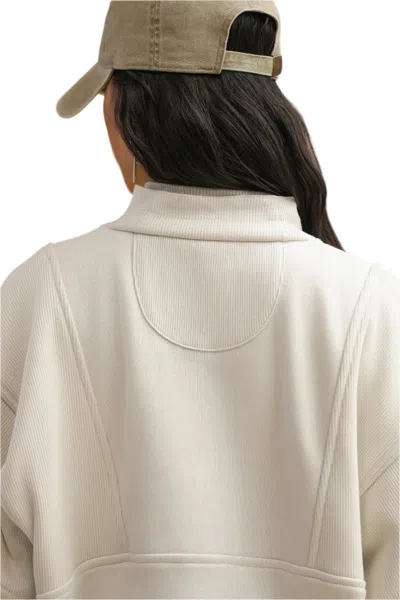 Joah Brown Retro Half Zip In Neutral