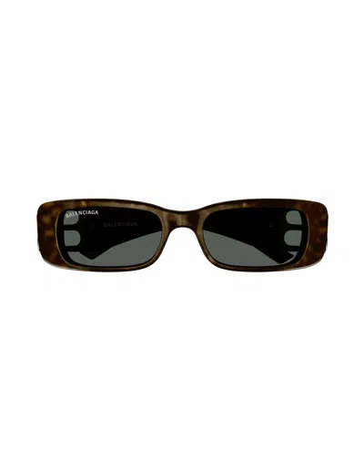 Balenciaga Women's Dynasty Rectangle Sunglasses In Brown