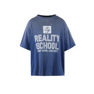 Saint Mxxxxxx Reality School Short-sleeved T-shirt In Blue