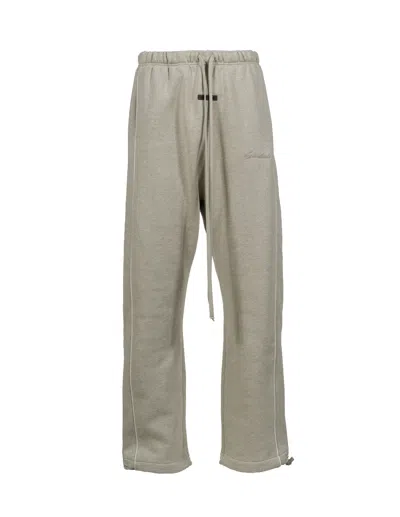 Essentials Relaxed Fleece Sweatpants With Piping In Neutral