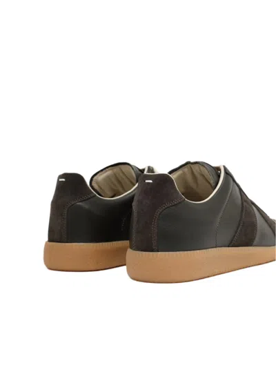 Maison Margiela Dark Brown Replica Sneakers In Black