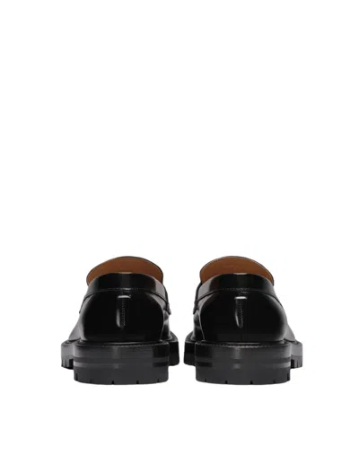 Maison Margiela 30mm Tabi County Leather Loafers In Black